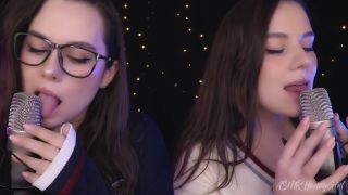 ASMR Honeygirl - Two girlfriends lick ears! One is shy, the other likes it  honeygirl ASMR Honeygirl -5