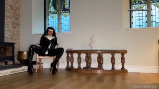 LatexLolaNoir - Latex nun Squirting in the Church.-0