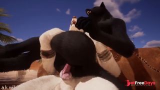 [GetFreeDays.com] Wolf girl gets Knotted by White Wolf BFEve x VictreWildlife3D Porn Adult Clip January 2023-0