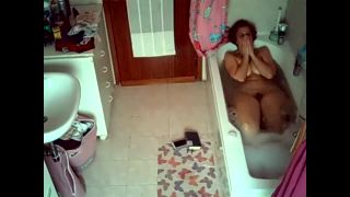 Wife relaxing in the bathtube. hidden cam-1