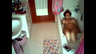 Wife relaxing in the bathtube. hidden cam-7