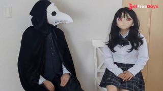 HENTAI Aibu. Back alley. Maid. Masturbation with a mannequin.-9