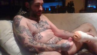 eytab - Solo tatted male masturbation-6
