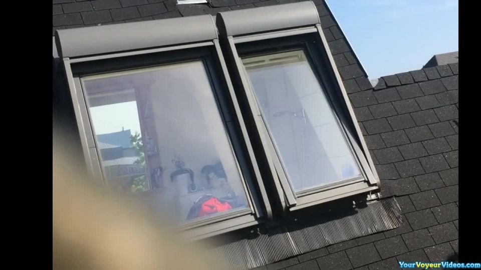 Big tits granny window  spy