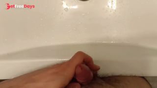 [GetFreeDays.com] Cumshot on the White Sink - Closeup View Adult Clip December 2022-0