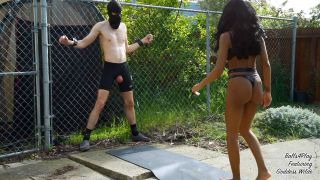 Chained Backyard Slave Balls4play Goddess Wilde (Femdom porn)-4