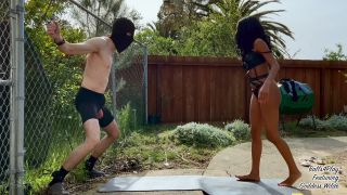 Chained Backyard Slave Balls4play Goddess Wilde (Femdom porn)-5