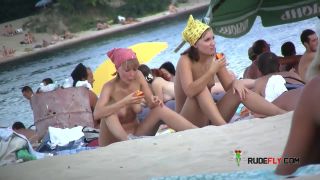 Nudist beach brings the best out of two hot teens  2-8