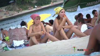 Nudist beach brings the best out of two hot teens  2-9