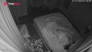 [Sleeping.Porn] Husband hugging his wife during sleep - bedroom hidden tape-4