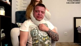 free adult video 31 Young Goddess — Office Chair Sadism | throat fetish | femdom porn ankle fetish-6
