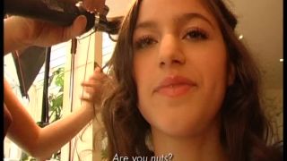 First porn video of the French teen Judy Minx. POV  casting-1