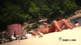 Exhibitionist Wife Lana Teasing At The Nude Strand!  3-1