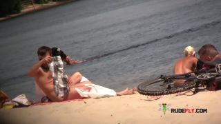 Exhibitionist Wife Lana Teasing At The Nude Strand!  3-2