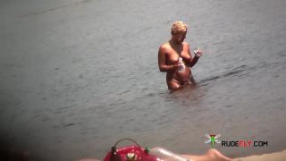 Exhibitionist Wife Lana Teasing At The Nude Strand!  3-7