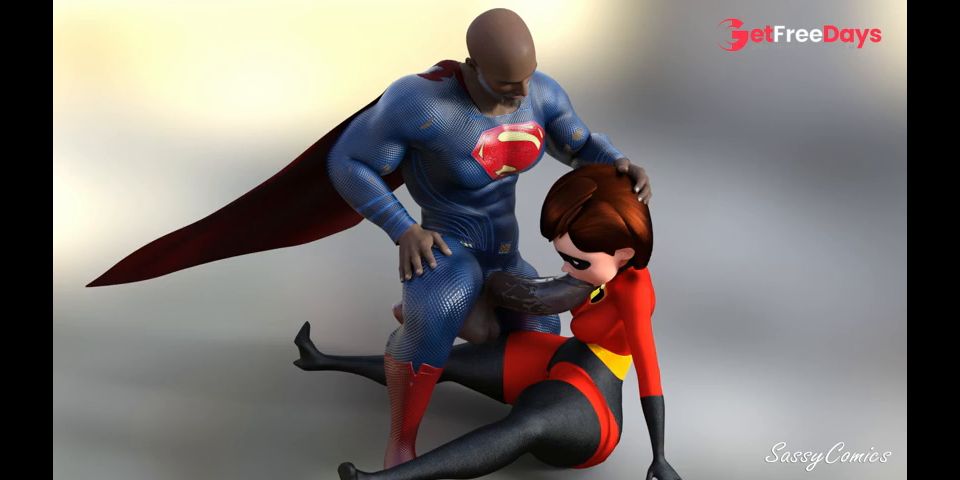 The Incredibles Helen Parr Anal Fucked by Black Superman Parody