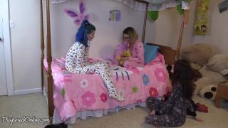 Diaperedonline2Picky Bunny B Picky Bunny  Red Teased at Sleepover for Pullups-4