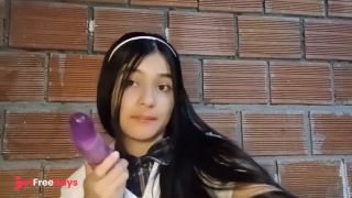 Different positions for a slim 18-year-old schoolgirl Homemade video-0