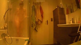 Beauty girl with hairy pussy taking a shower. hidden cam-6