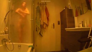 Beauty girl with hairy pussy taking a shower. hidden cam-7