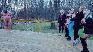 Paintball Fusillade On Live Slaves Ballbusting!-6