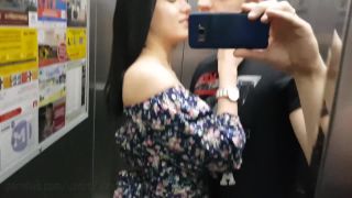 Gorgeous Girl Risky Blowjob And Fuck in the Entrances - Public-1