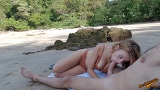 Mara Swan - Spanish Girl Blowjob on Panama Beach Full HD - Public sex-2