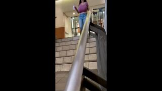 candid – chick with unusually massive macromastia walking in public mall bigtits -3