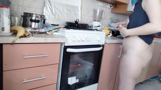 HairyMaid - Amateur hairy brunette, big tits, sensual hairy woman in the kitchen.-6