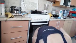 HairyMaid - Amateur hairy brunette, big tits, sensual hairy woman in the kitchen.-7