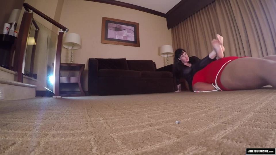 Julie Simone - Bondage Wrestling Femdom Hogtie Foot!