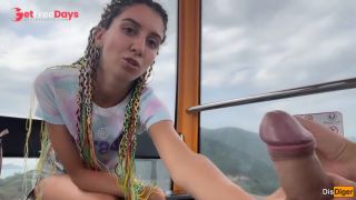 Risky Ferris Wheel Handjob - Stranger Swallows My Cum In Public-3
