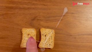 Best breakfast ever. Cum on toast and eat all that good sperm-0