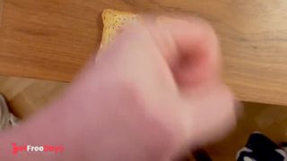Best breakfast ever. Cum on toast and eat all that good sperm-3