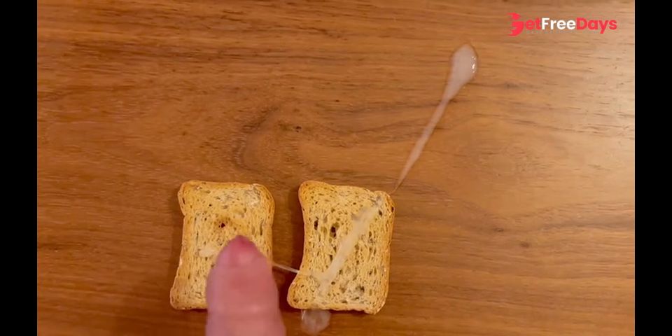 Best breakfast ever. Cum on toast and eat all that good sperm