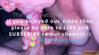 Quick SUCK OFF Before Bed - She KEEPS SUCKING Post Orgasm MESSY Blowjob-9
