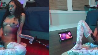 180° In Virtual Reality KhloeSweet in 3D - VR Fucks Herself to HERSELF-3