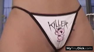 Small Cock A feisty blonde is eager to get her holes filled with tiny cock-6