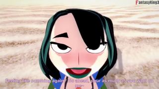Hentai Gwen fucking on the beach  Total Drama  Full and POV on patreon Fantasyking3-7