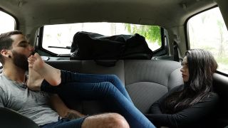 xxx video 28 Emily Foxx – Smelling My Socks And Worship My Feet In The Car, first foot fetish on femdom porn -5