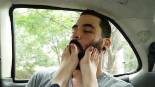 xxx video 28 Emily Foxx – Smelling My Socks And Worship My Feet In The Car, first foot fetish on femdom porn -7