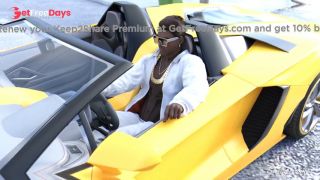 Ghetto Girl with Thick Thick Rides Top Don BBC In Yellow Lamborghini - SassyComics-1