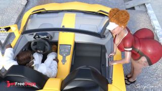 Ghetto Girl with Thick Thick Rides Top Don BBC In Yellow Lamborghini - SassyComics-2