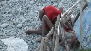 Skinny nudist fucked in beach Nudism-3