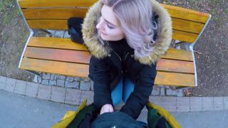 Cute teen swallows cum for cash public blowjob in the park by Eva El ...-2