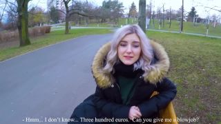 Cute teen swallows cum for cash public blowjob in the park by Eva El ...-3