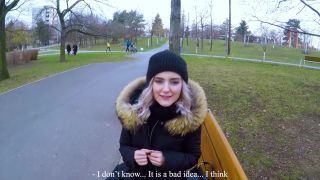 Cute teen swallows cum for cash public blowjob in the park by Eva El ...-7