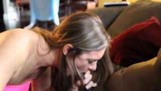 Tall cuckold blond white wife gets her face plastered with bbc cum.-2