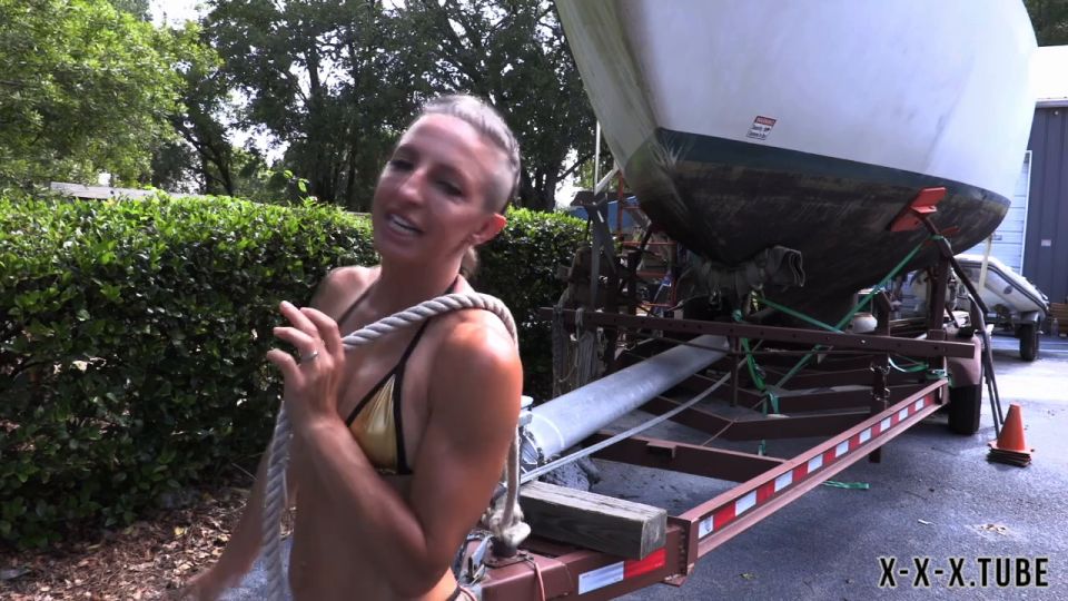  microbikini  Lora Cross  Lora Cross Lora Struggles To Move Boat Before Party