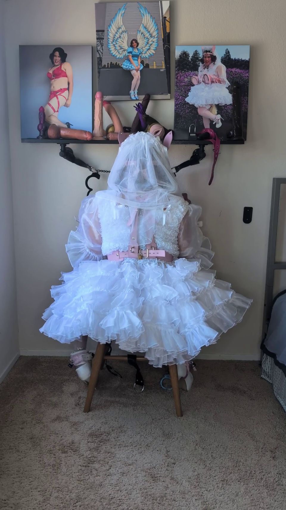Sissy Candy Sparkle Sissy Pony Bride Dildo Play SD Shemale A